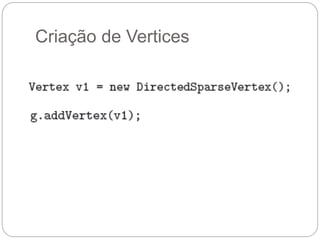 Criação de Vertices
 