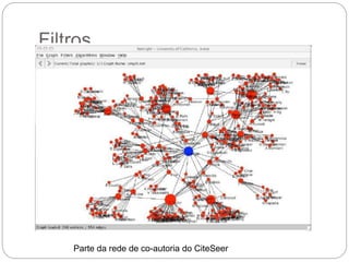 Filtros
Parte da rede de co-autoria do CiteSeer
 