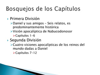 predicho para ocurrir en los días de los Persas, Griegos, y Romanos.El dominio de Dios será manifestado:Con el establecimiento de Su reino, Daniel 2:44