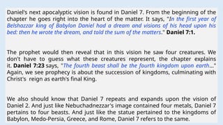 Lessons from Daniel Chapter 7 and how it prepares us for the soon ...