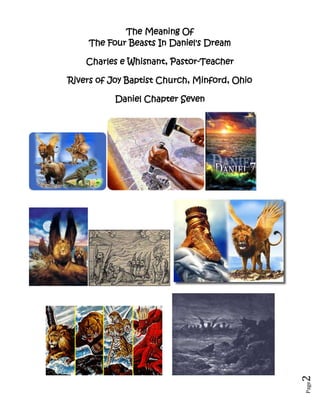 Daniel, a godly prophet and a man of unshakable faith, has been steadfast in his daily walk of fellowship with God throughout the first six chapters of the Book of Daniel. Nothing has caused him to panic or depart from his faith and practice as a godly Jew. Peer opposition or the new law passed by the king fails to disturb Daniel. Daniel’s first upset occurs in chapter 7. A revelation from God in his sleep brings his first great distress, for the revelation discloses future events Daniel finds most troubling. Twice in chapter 7 Daniel speaks of his distress: