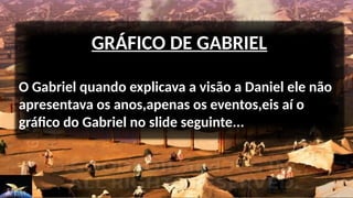 GRÁFICO DE GABRIEL
O Gabriel quando explicava a visão a Daniel ele não
apresentava os anos,apenas os eventos,eis aí o
gráfico do Gabriel no slide seguinte...
 