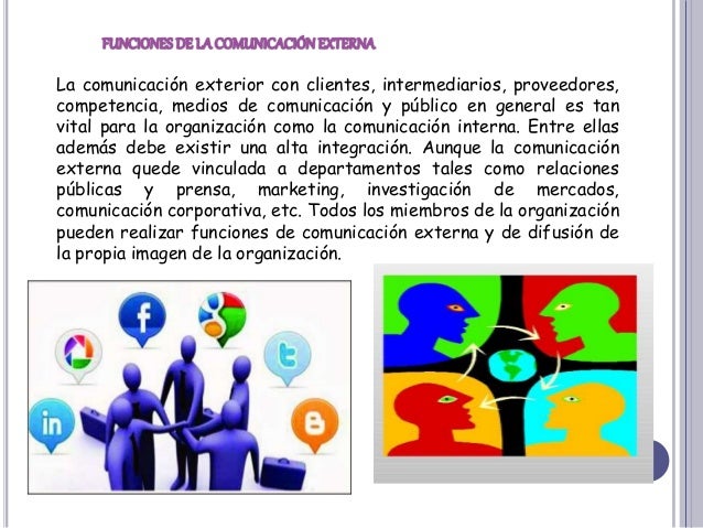 Medios o formas de comunicación interna y externa de una empresa