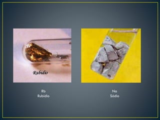 Rb
Rubídio

Na
Sódio

 