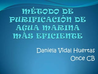 Daniela Vidal Huertas
            Once CB
 