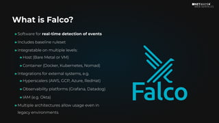 stackconf 2026: Real Time Threat Detection with Falco by Daniel Bodky | PDF