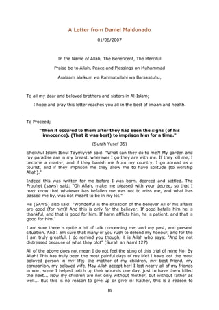 My Imprisonment - Daniel Maldonado