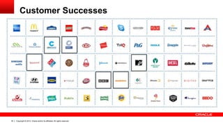 Copyright © 2012, Oracle and/or its affiliates. All rights reserved.30
Customer Successes
 