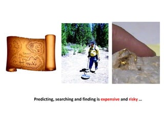 Predicting, searching and finding is expensive and risky …
 