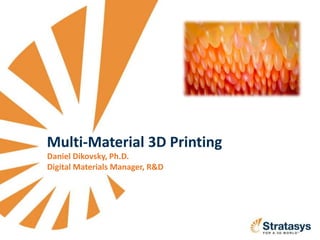 Multi-Material 3D Printing
Daniel Dikovsky, Ph.D.
Digital Materials Manager, R&D
 
