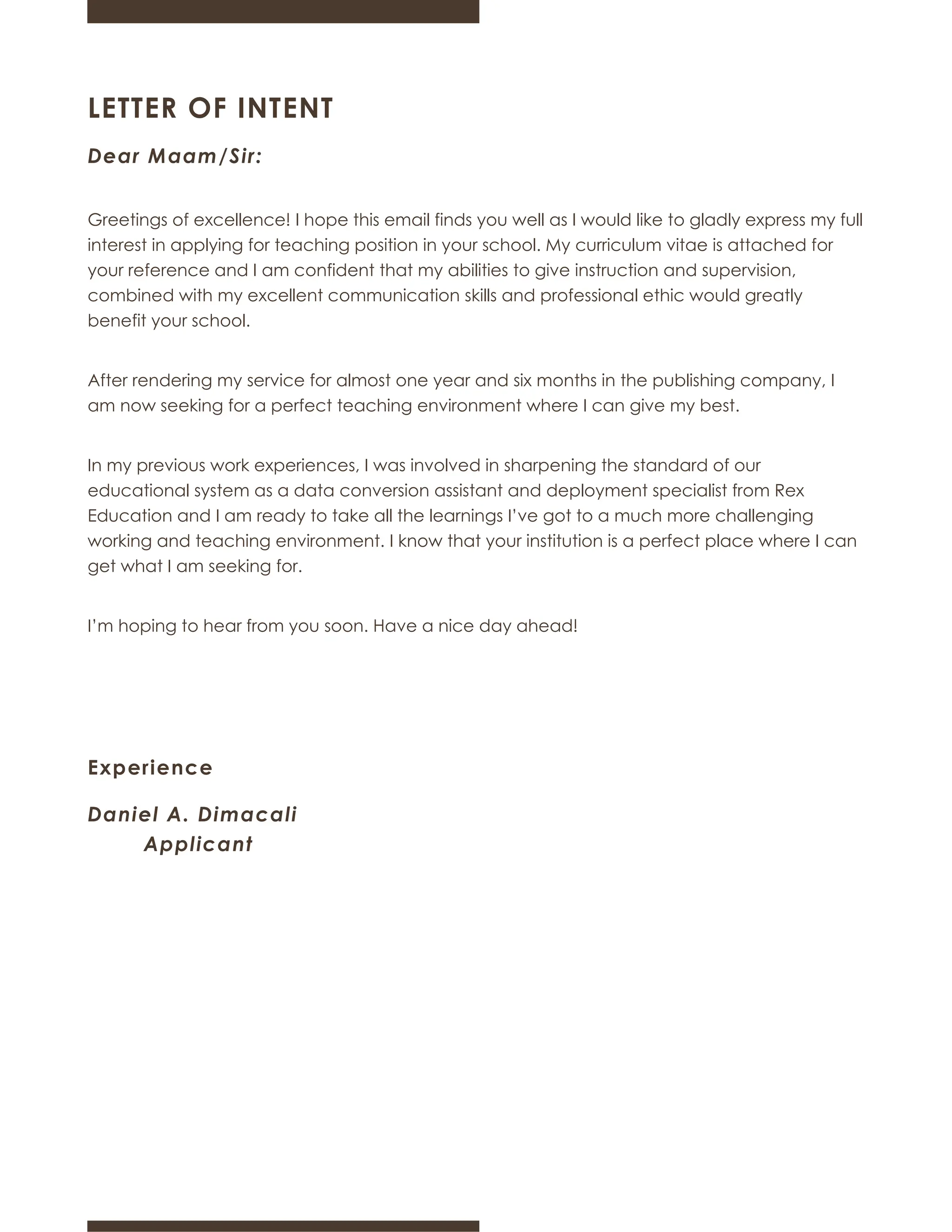 My Intent Instructions.pdf Hakimbawa ng letter of Intent at mga format docx | DOCX