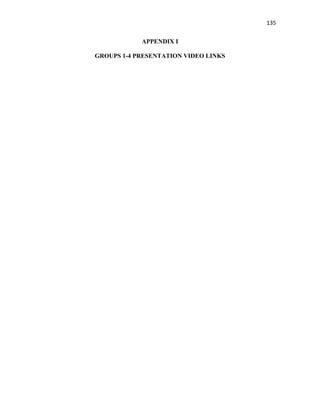   135
APPENDIX I
GROUPS 1-4 PRESENTATION VIDEO LINKS
 