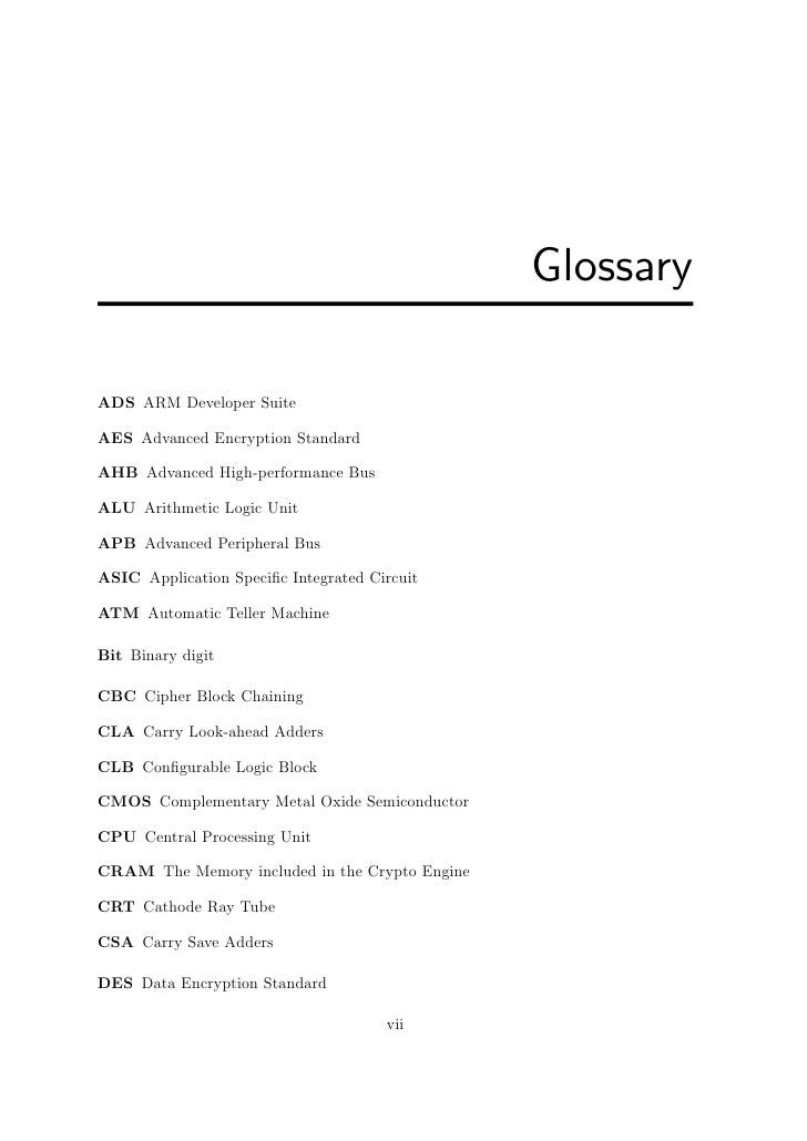 Phd thesis glossary