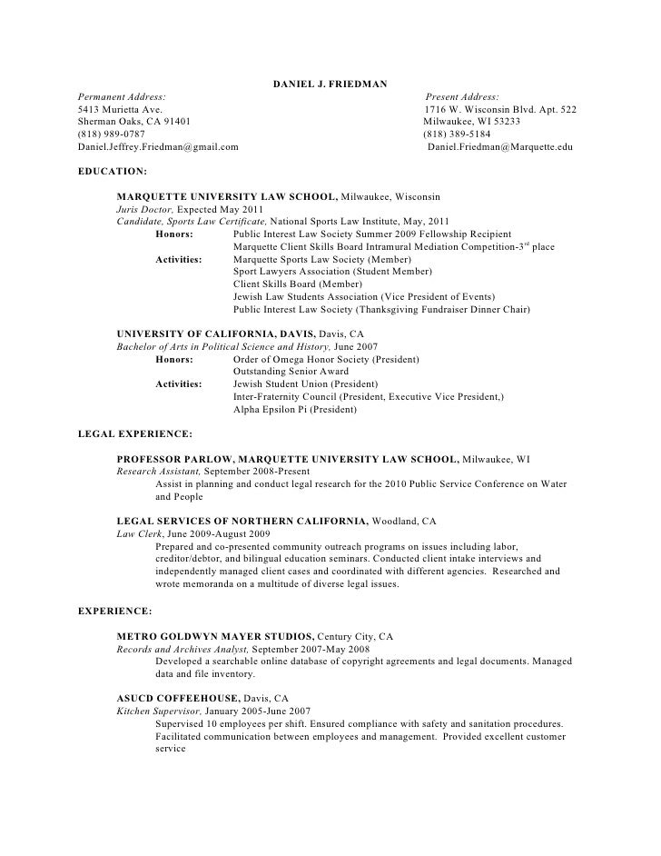 harvard law resumes