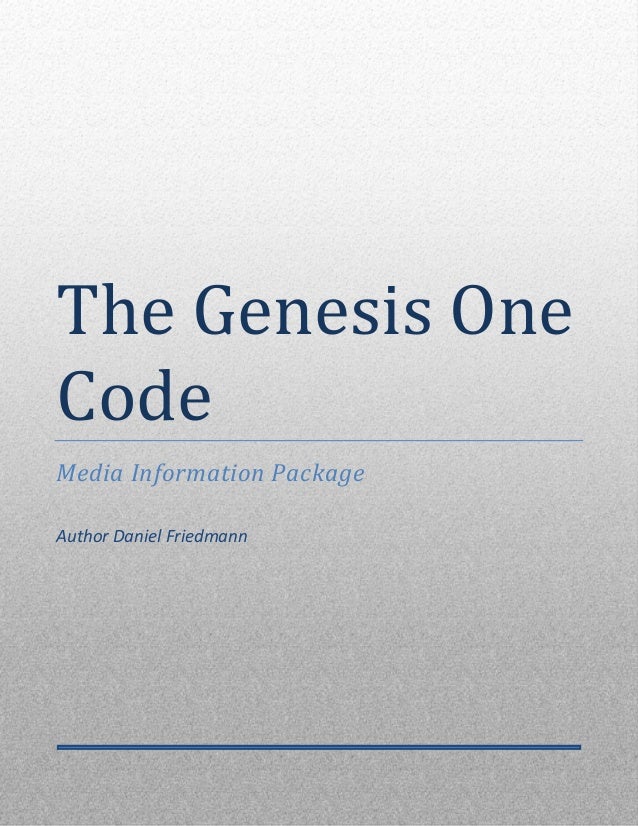 Genesis One CodeGenesis One Code
