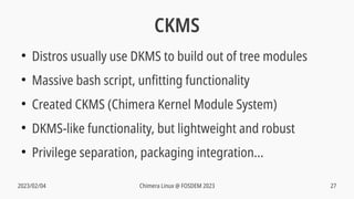 Chimera Linux: A BSD-LLVM distro from scratch | PDF