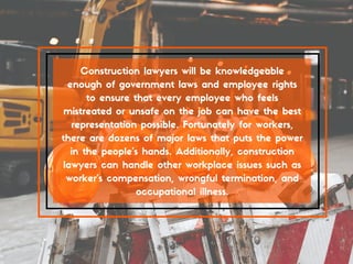 Workplace Rights Construction Construction Law 101 | PDF