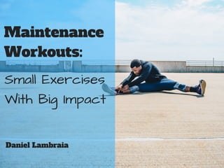 Maintenance
Workouts:
Small Exercises
With Big Impact
Daniel Lambraia
 