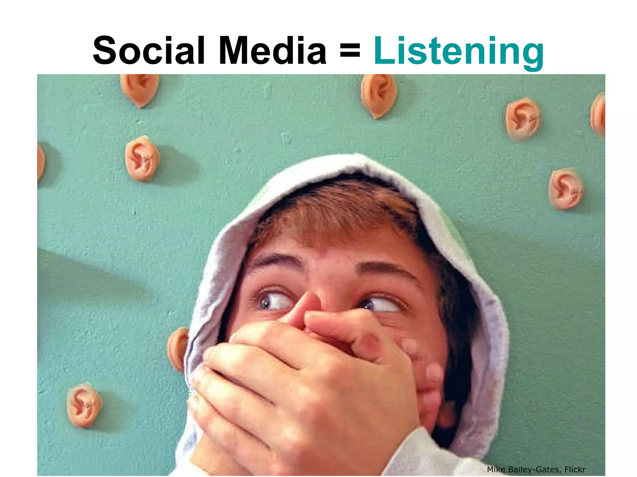 Social Media = Listening Mike Bailey-Gates, Flickr