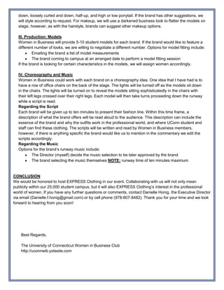 Business Proposal for Fashion Show