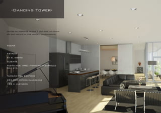 DANIEL LIBESKIND 86
-Dancing Tower-
dentes de ingresos medios y una base de conex-
ión que incluye al por menor y aparcamiento.
FECHA
ESTADO
En el diseño
CLIENTE
Sueño Hub, AMC - Yongsan Desarrollo
Co., Ltd.
TAMAÑO DEL EDIFICIO
265.000 metros cuadrados
189 m. elevación
 