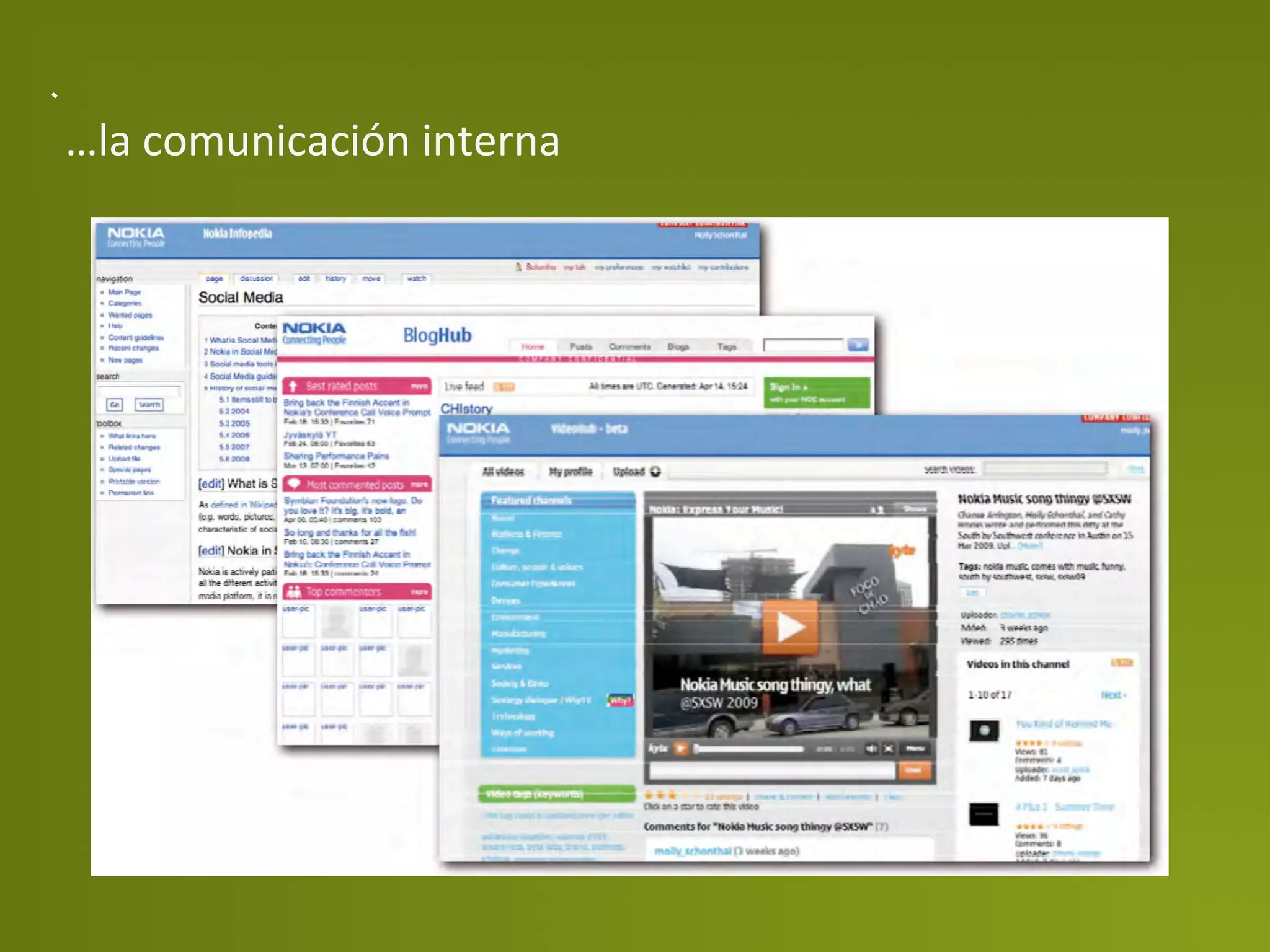 …la	
  comunicación	
  interna	
  
 