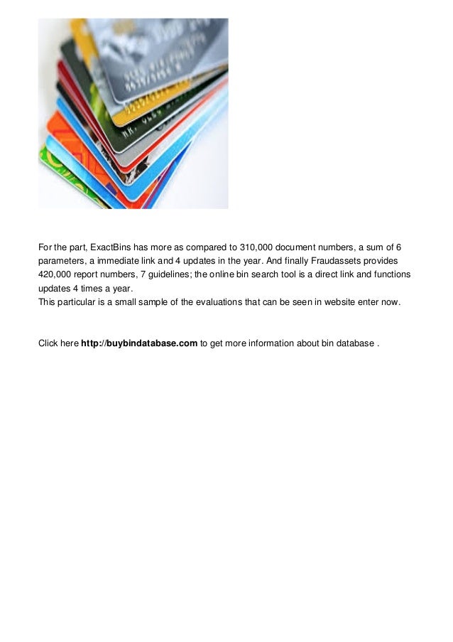 Having a bin list that is fully up to date is essential, choose the