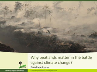 Why peatlands matter in the battle
against climate change?
Daniel Murdiyarso
 
