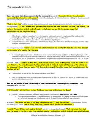 Daniel outline Chapter One to Three