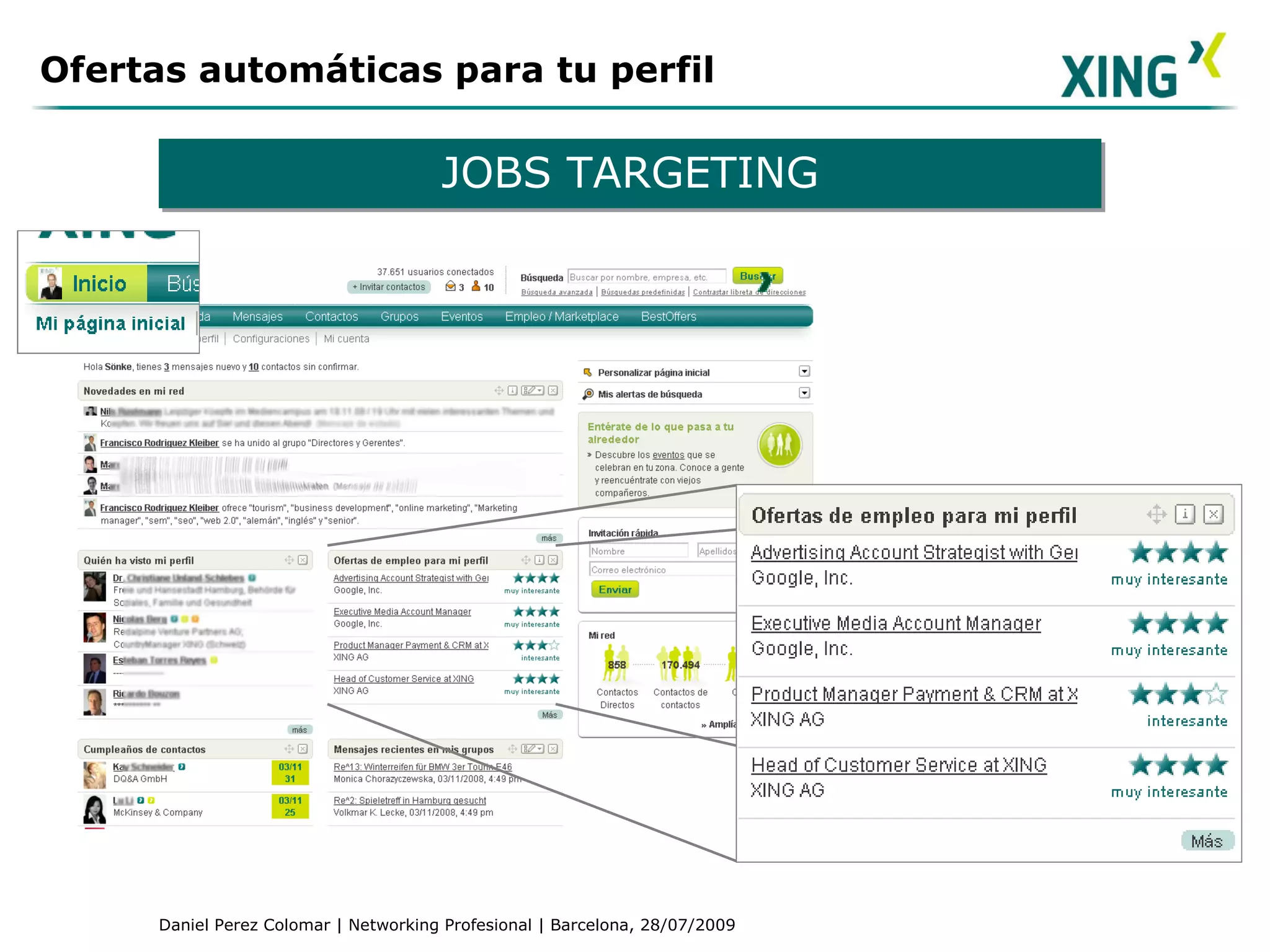 Ofertas automáticas para tu perfil JOBS TARGETING 