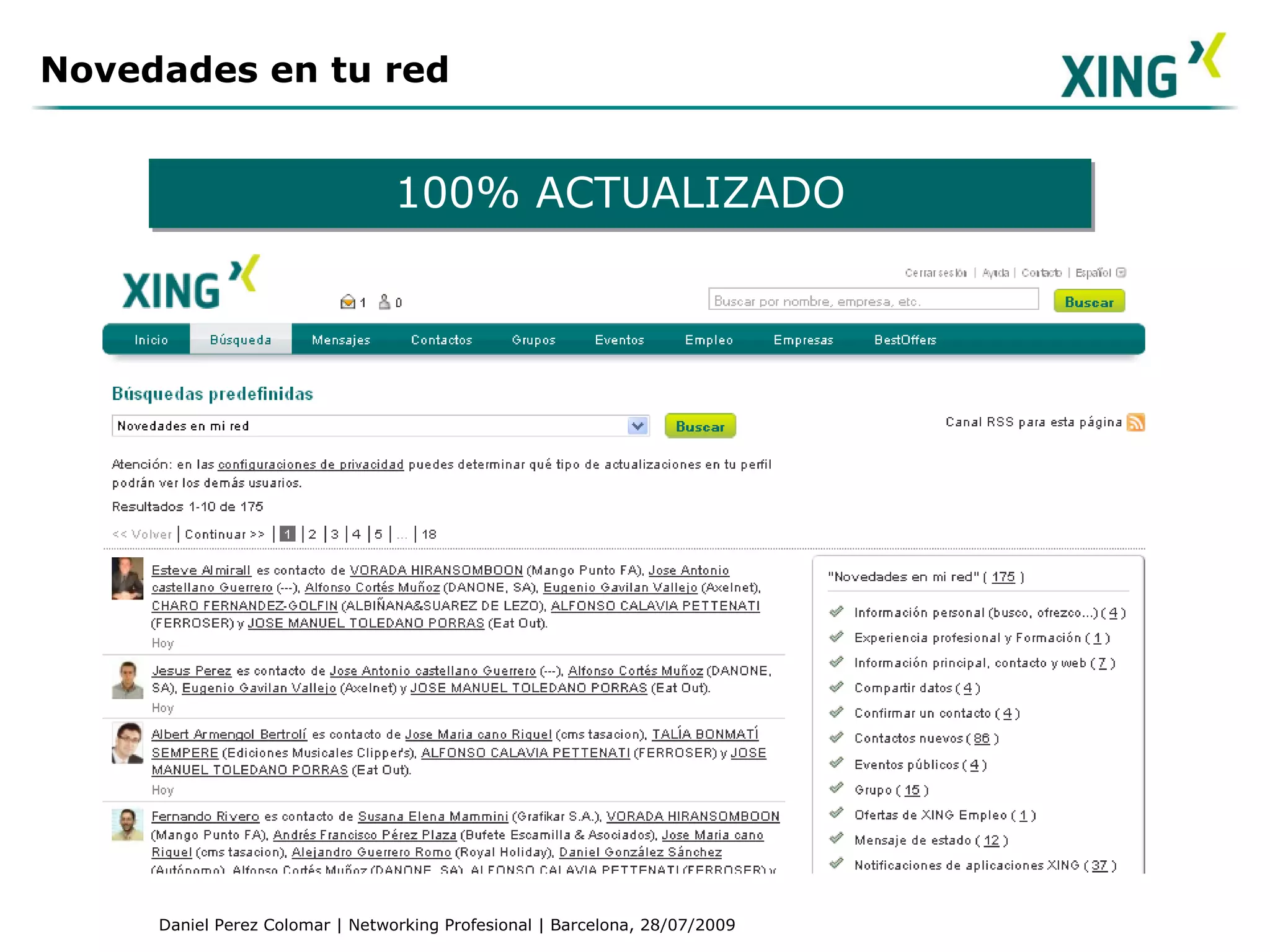 Novedades en tu red 100% ACTUALIZADO 