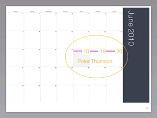 June 2010
  18    19      20
Peter Thomson




                                 80
 