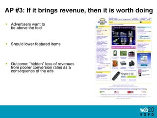 AP #3: If it brings revenue, then it is worth doing <ul><li>Advertisers want to  be above the fold </li></ul><ul><li>Shoul...