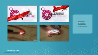 Frames from
3D animation
using Maya for
conference video.
 