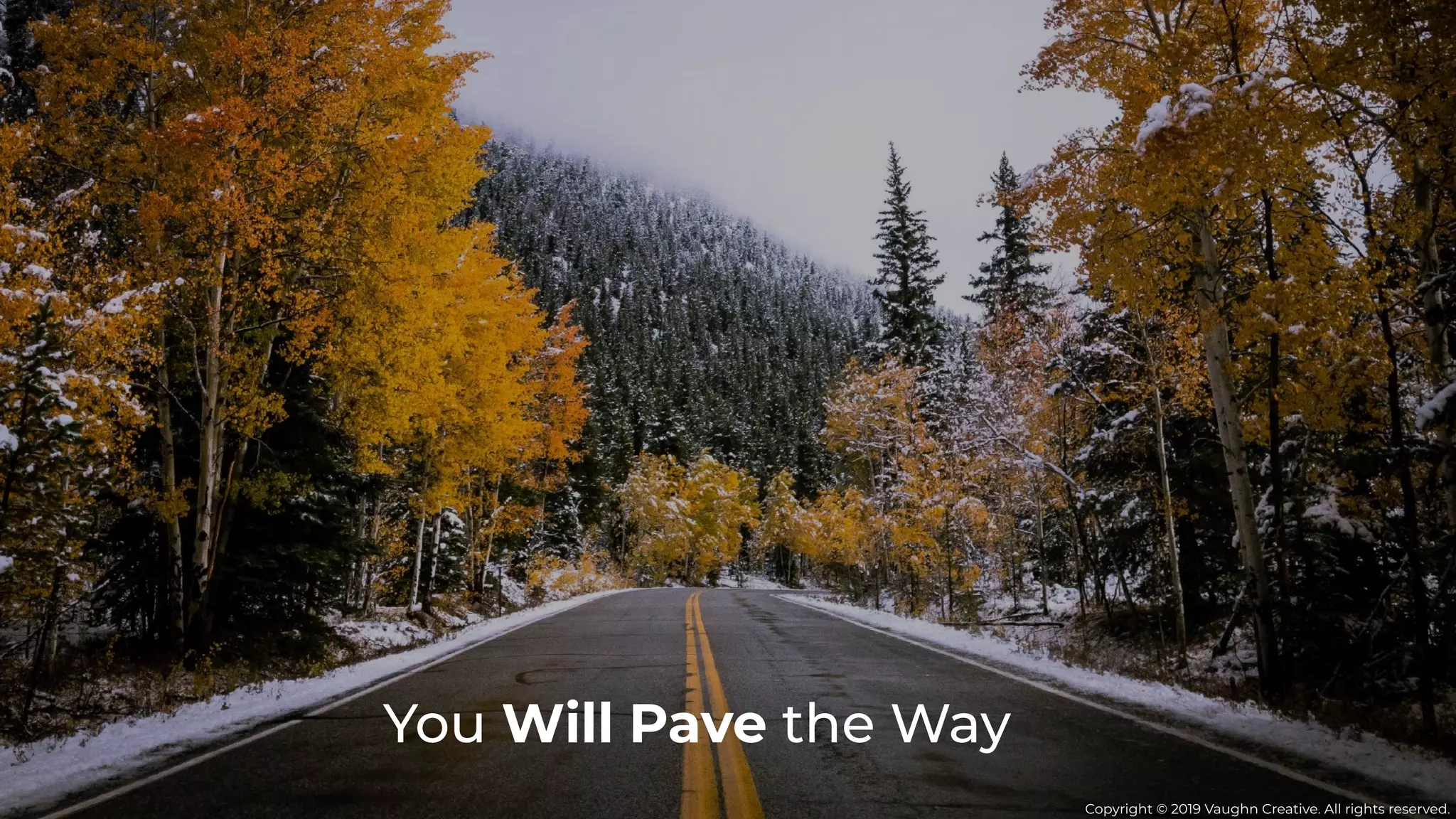 You Will Pave the Way
Copyright © 2019 Vaughn Creative. All rights reserved.
 