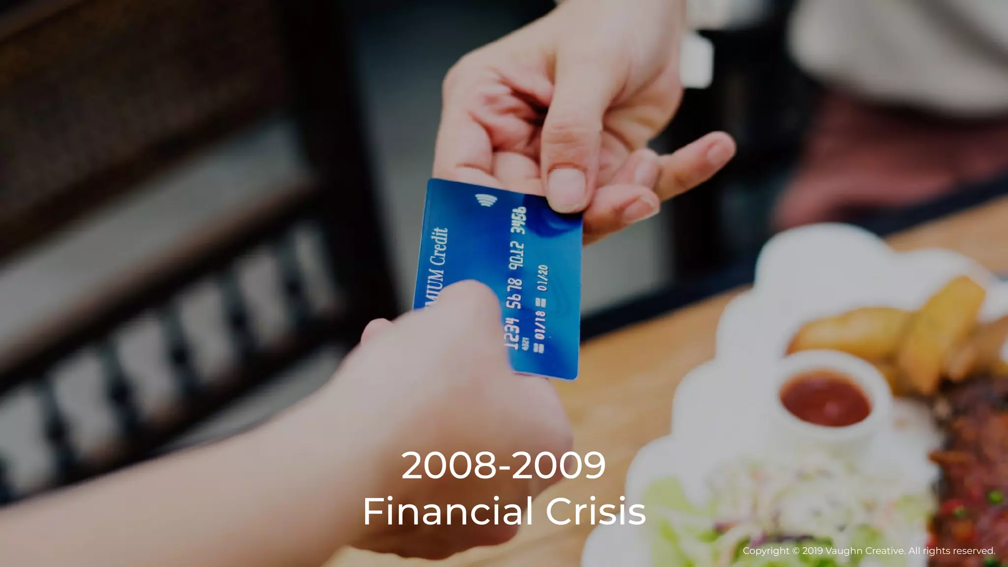 2008-2009
Financial Crisis
Copyright © 2019 Vaughn Creative. All rights reserved.
 