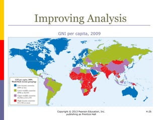 Copyright © 2013 Pearson Education, Inc.
publishing as Prentice Hall
4-26
Improving Analysis
GNI per capita adjusted for Purchasing Power Parity
 