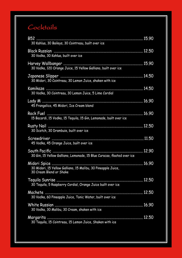 Daniel's Restaurant Menu | PDF