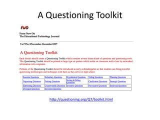 A Questioning Toolkit
http://questioning.org/Q7/toolkit.html
 