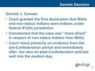 Daniels v. Canada: Overview and Implications | PPTX