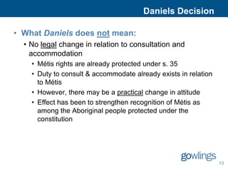 Daniels v. Canada: Overview and Implications | PPTX