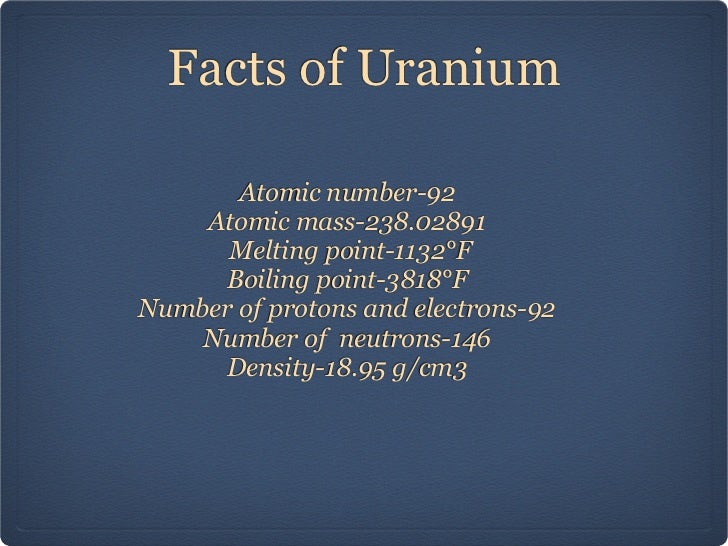 U Uranium
