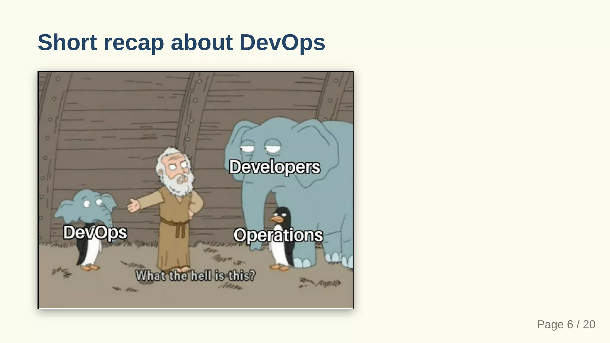 Short recap about DevOps
Page 6 / 20
 