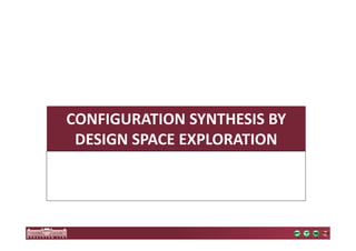 CONFIGURATION SYNTHESIS BY 
DESIGN SPACE EXPLORATION 
 