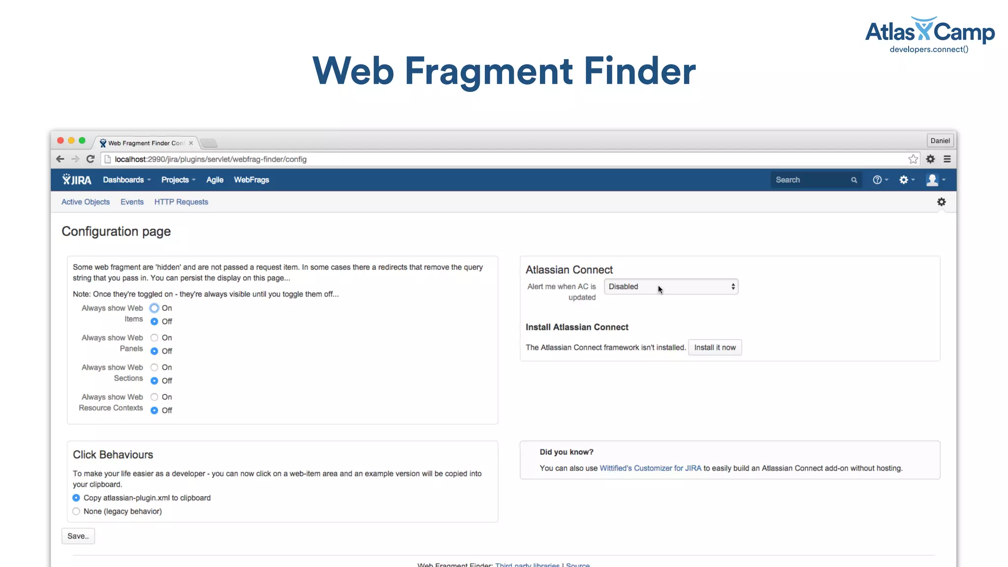 Web Fragment Finder
 