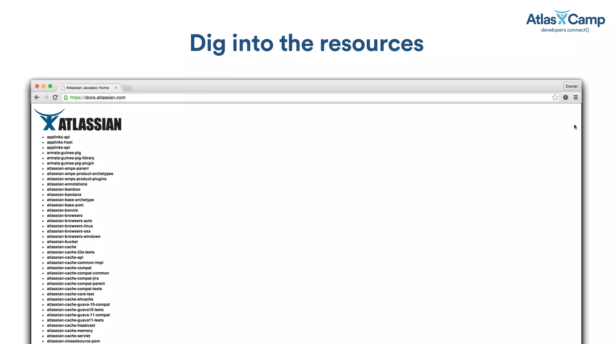 Dig into the resources
 