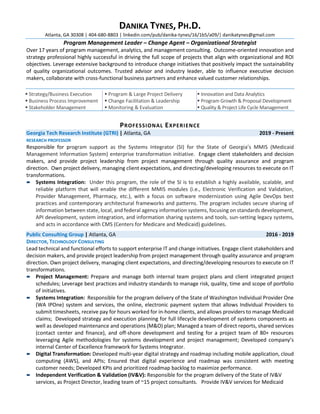 Program Management Leader Dr. Danika Tynes | PDF
