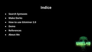 Gitminer 2.0 - Advance Search on Github | PDF