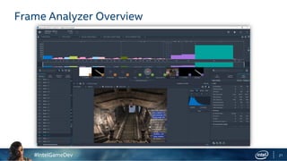 #IntelGameDev 21
Frame Analyzer Overview
 