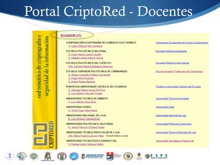 Portal CriptoRed - Docentes
 